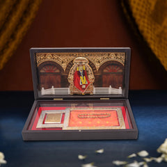 Sai Baba Keepsake Box – Gold-Plated Spiritual Gift with Yantra & Mala