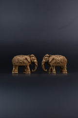 Superfine Brass Elephant Miniature Pair - 1.3" Height