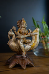 Saraswati Idol with Hamsa Vaahan