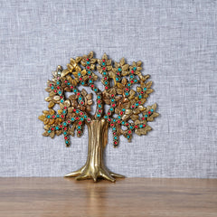 Vastu-Feng Shui Brass Tree of Life with Stone Work