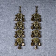 Pure Brass Handcrafted Wind Chimes/Wall Hanging - 14.5" Height