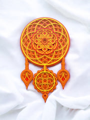 Dream Catcher Orange Color - Wall Art, Gift Good Dreams, Boho