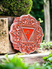 Root Chakra Mandala Art- Seven Chakras, Wall Art, Meditation, Healing, Gift