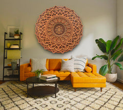Traditional 3 tome Circle Wooden Mandala Wall Hanging, Perfect Decor, Meditation, Gift