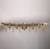 Royal Heritage Toran – Luxurious Golden Door Hanging with Kundan & Mirror Work