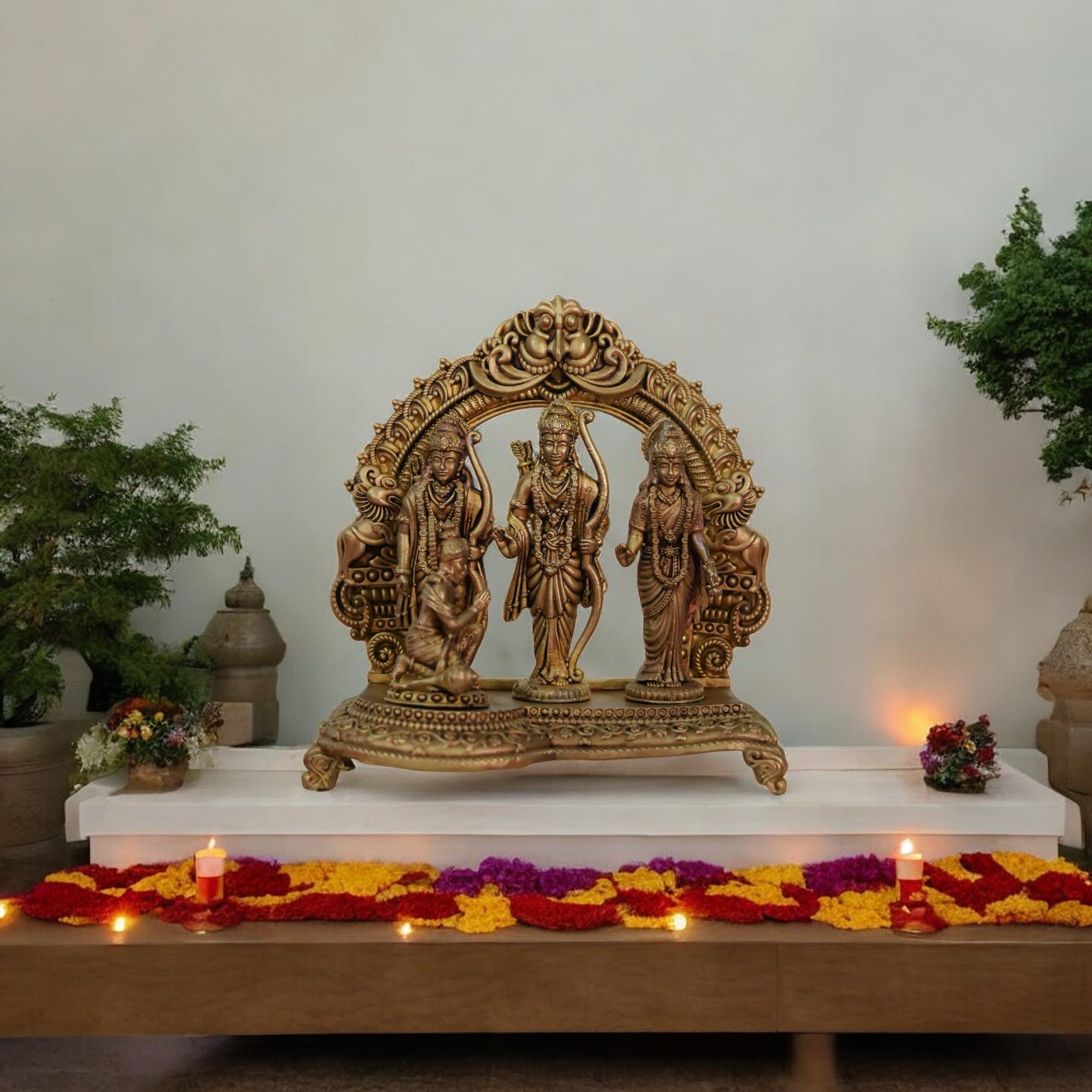 Brass Ram Darbar - 4" Height