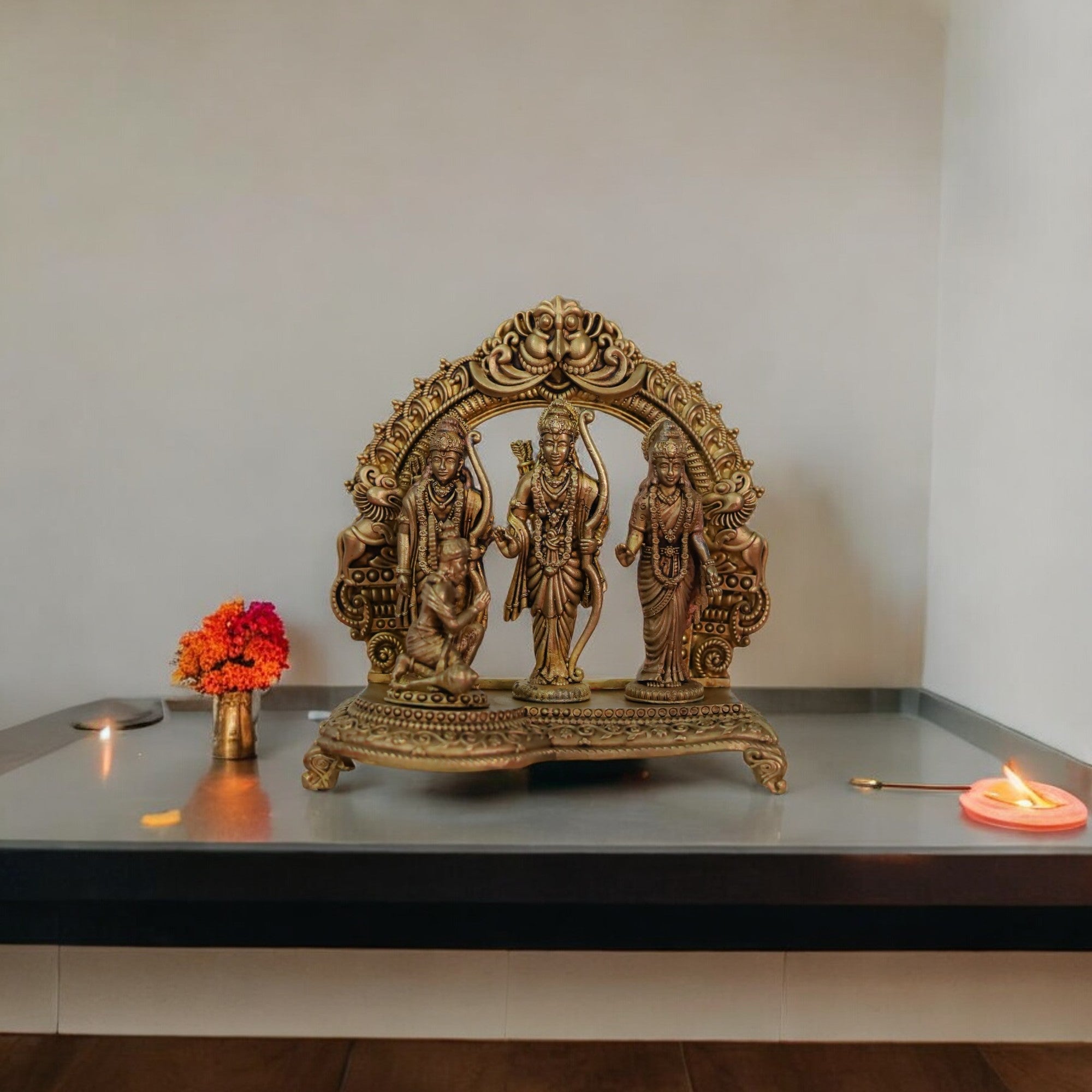 Brass Ram Darbar - 4" Height