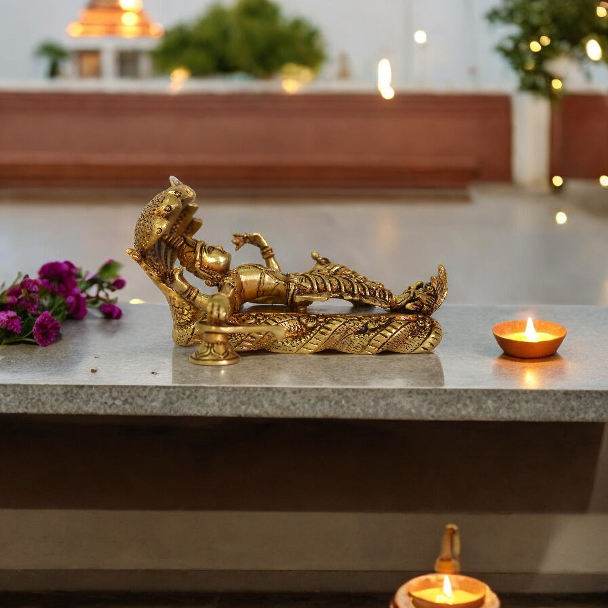 Resting Brahma Vishnu Mahesh - 5" Height