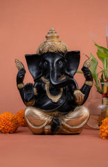 Brass Handcrafted Ganesh Ji - 7.5" Height