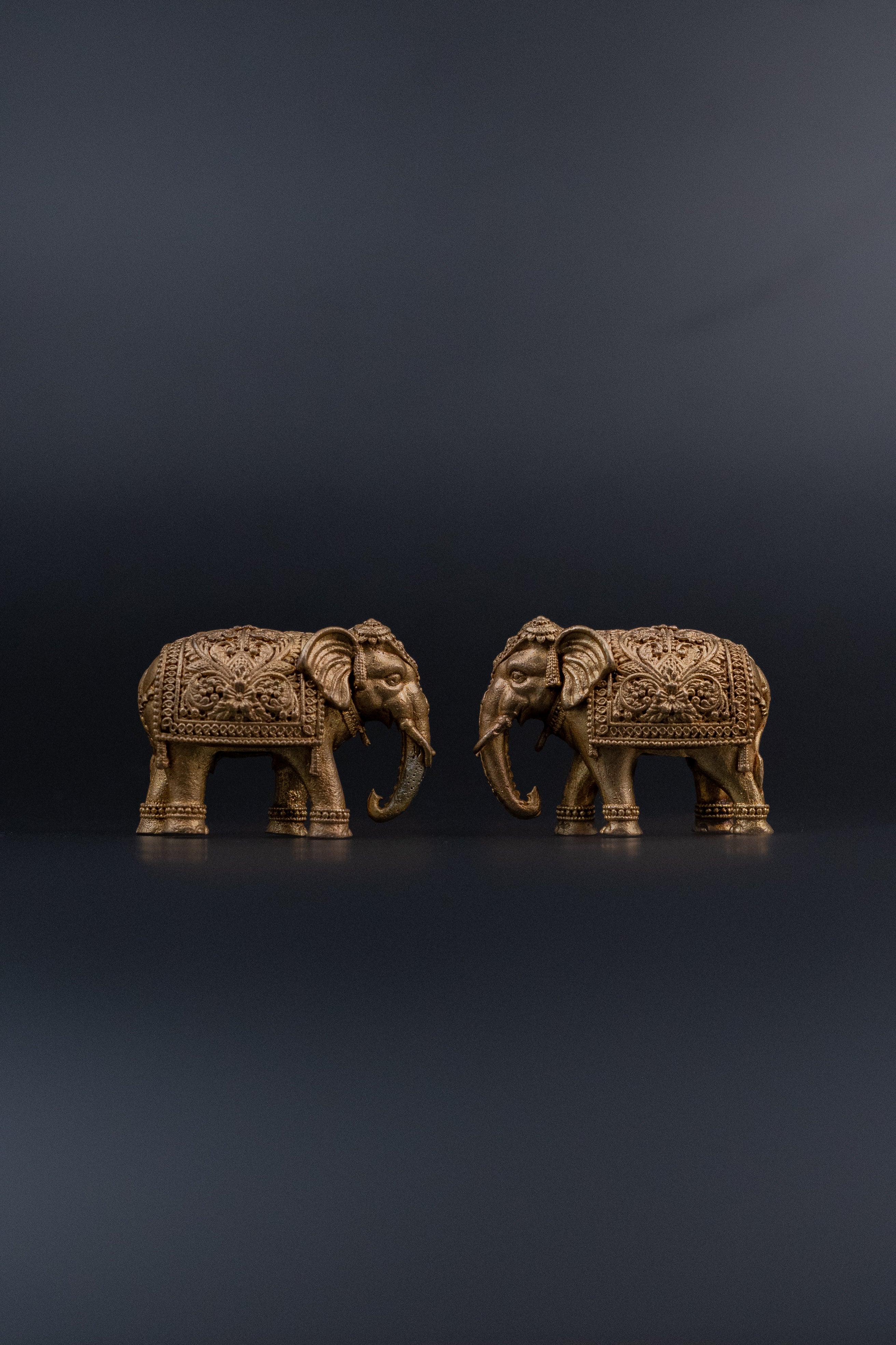 Brass Superfine Elephant  Pair- 3" Height
