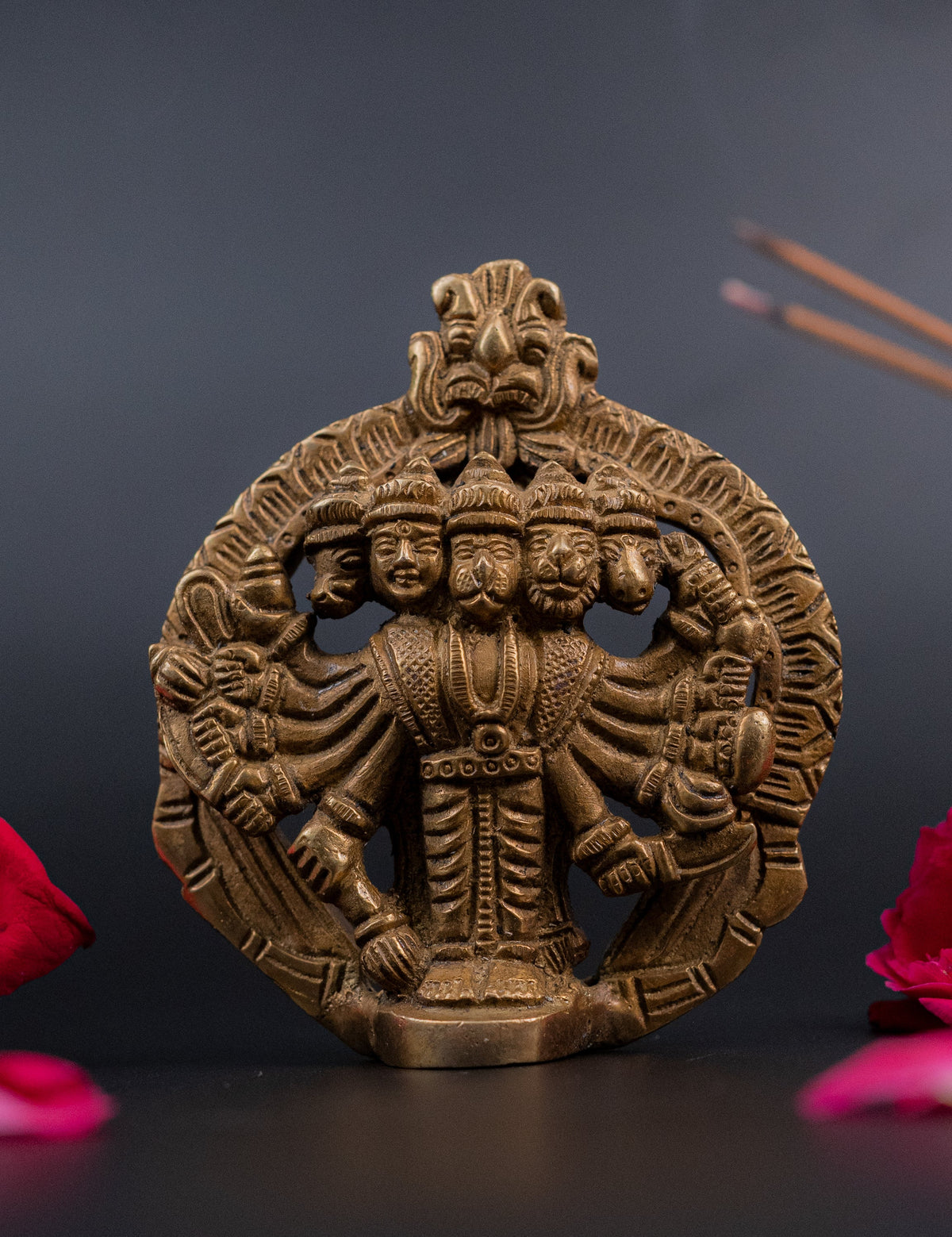 Brass Hanuman Ji Wall Hanging - 4" Height