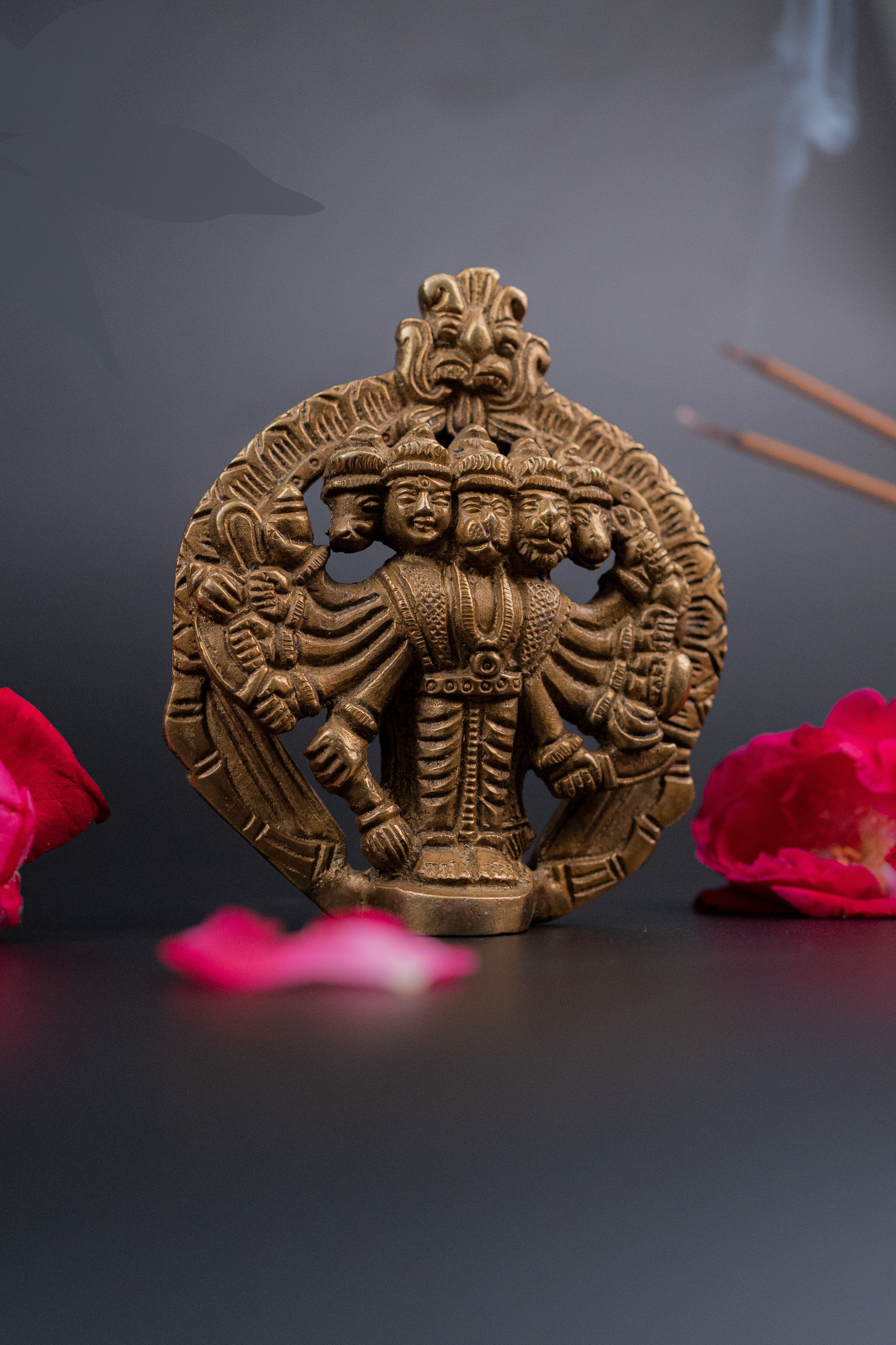 Brass Hanuman Ji Wall Hanging - 4" Height