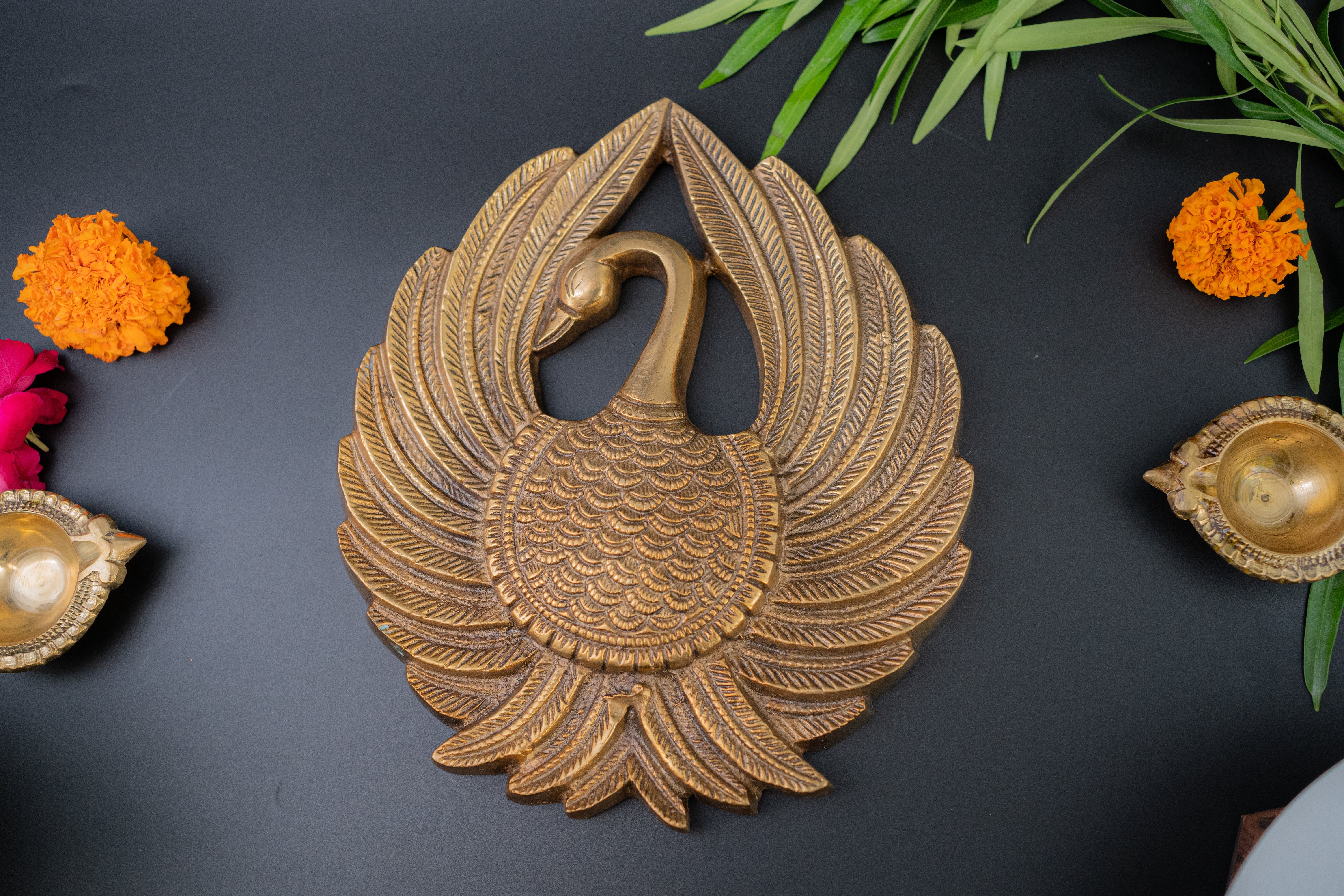 Brass peacock Wall hanging
