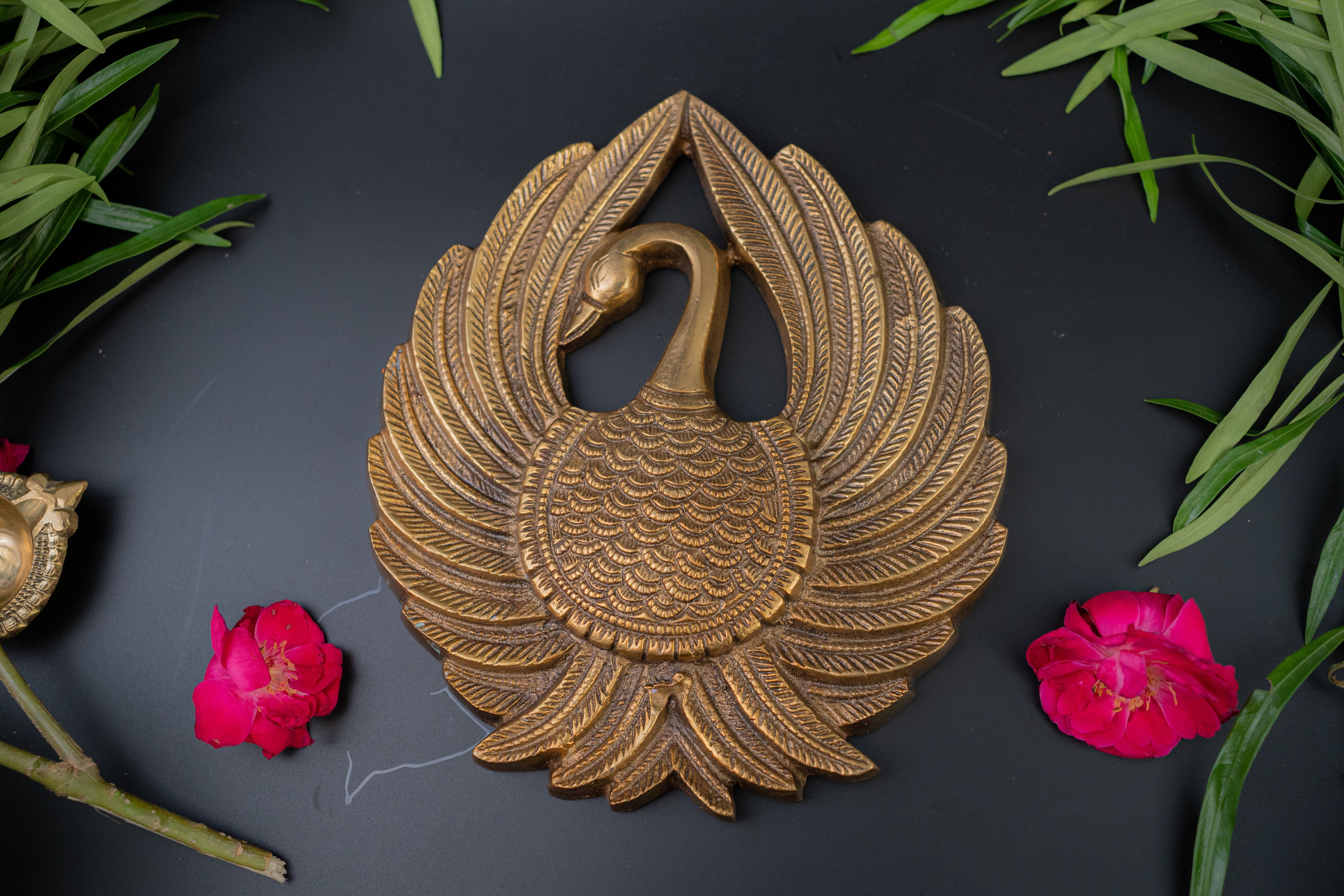 Brass peacock Wall hanging