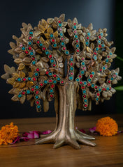 Vastu-Feng Shui Brass Tree of Life with Stone Work