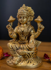 Brass Lakshmi Ganesh God Idol