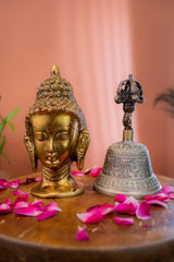 Superfine Brass Buddha Head and Meditation Bell