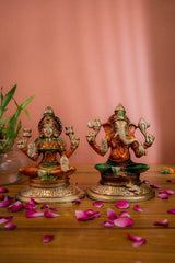 Blessed Lakshmi Ganesha Idol Set – Prosperity & Auspicious Home Décor