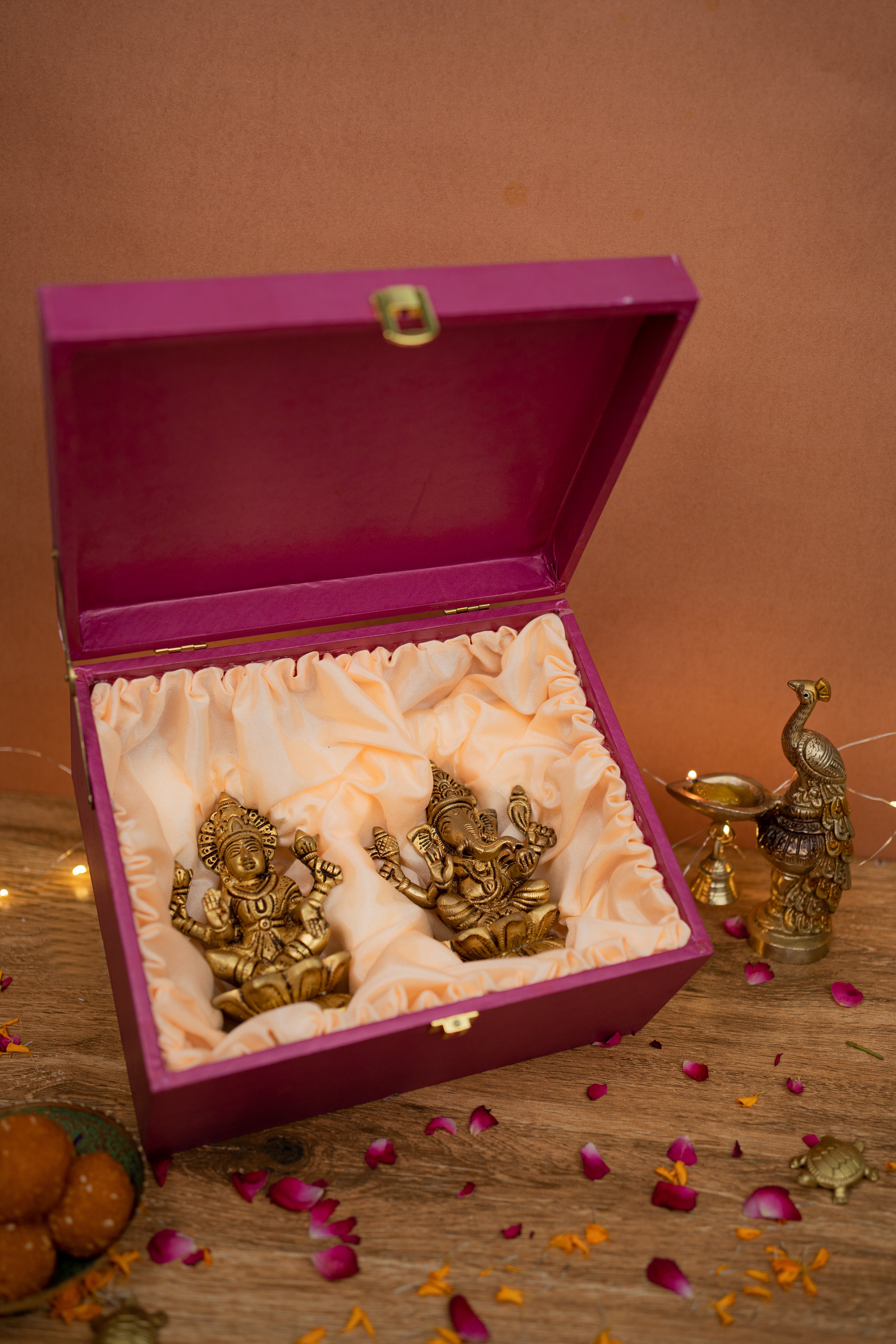 Brass Lakshmi Ganesh God Idol