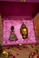 Superfine Brass Buddha Head and Meditation Bell