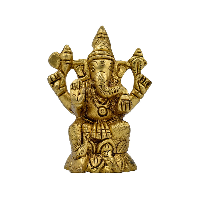 Brass Lakshmi Ganesh God Idol