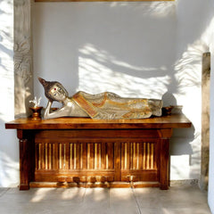 Antique Brass Reclining Buddha