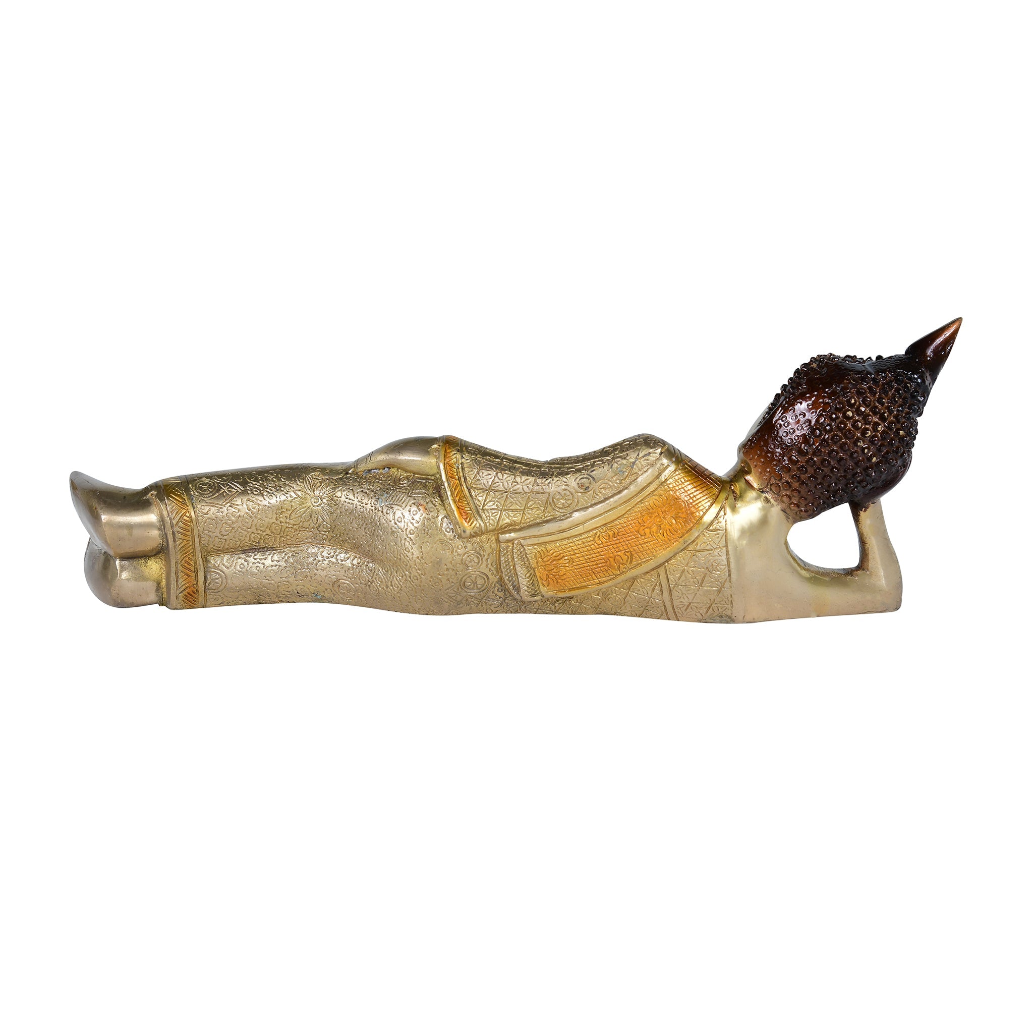 Antique Brass Reclining Buddha