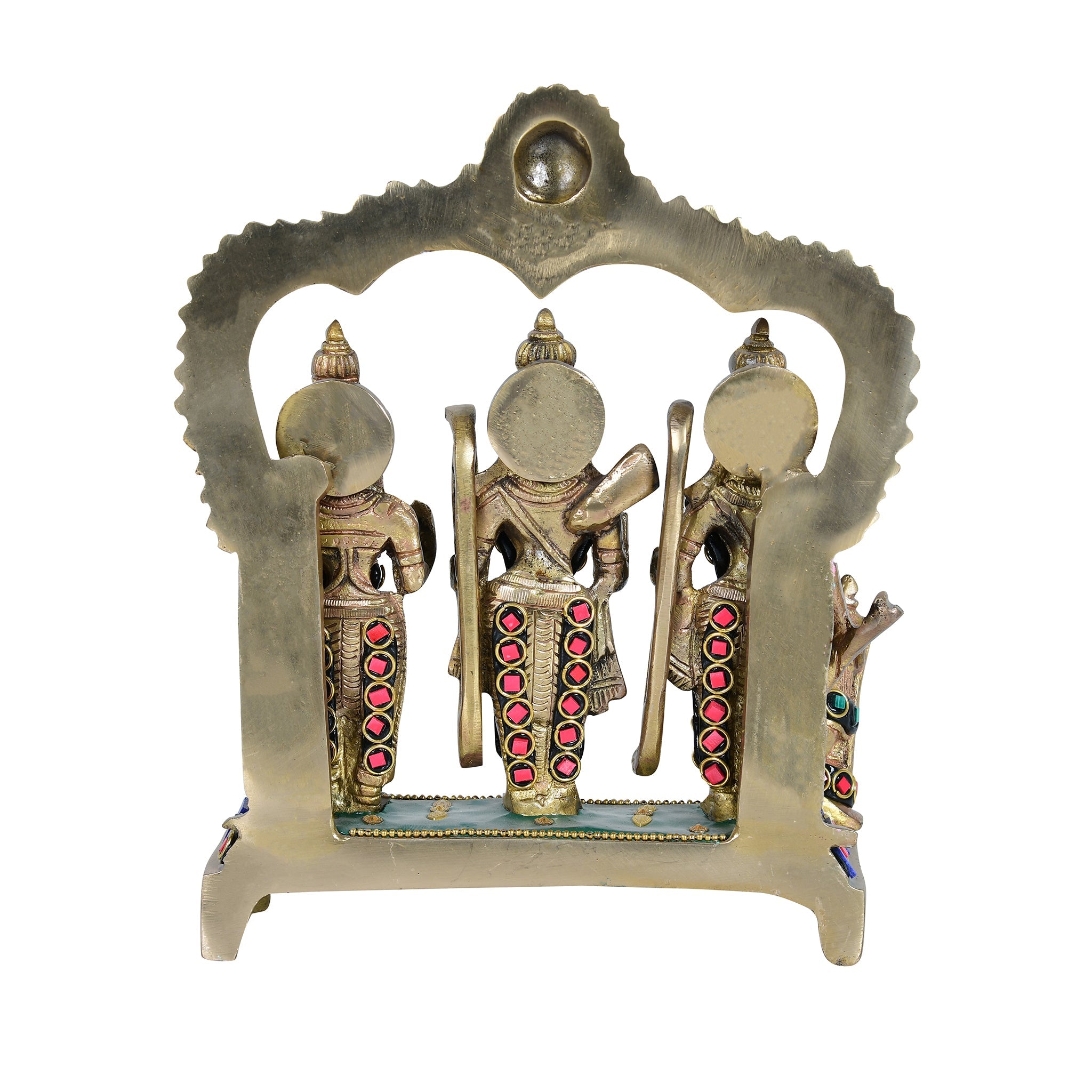 Brass Ram Darbar with Stones-8.5" Height