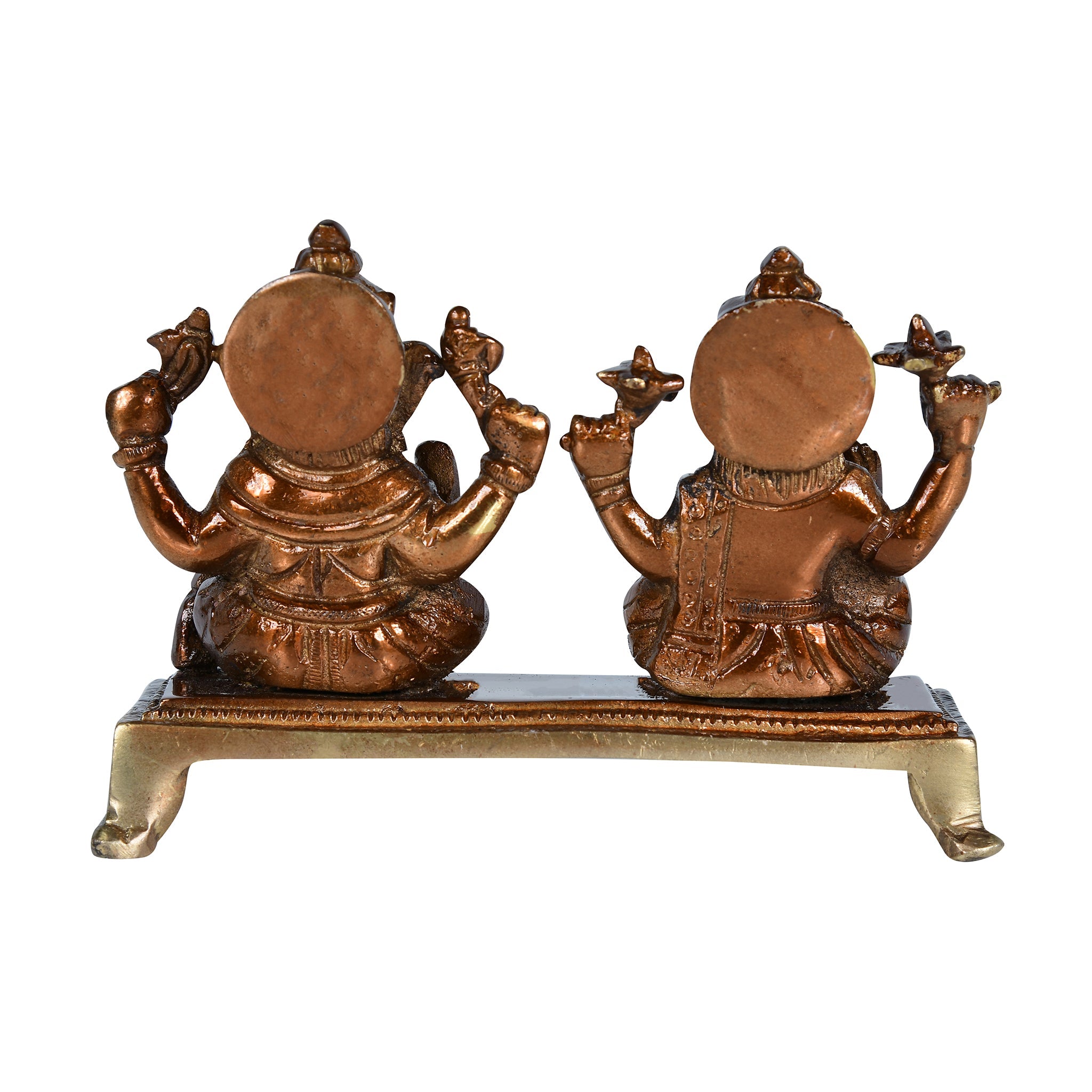 Brass Antique Lakshmi Ganesh with chowki