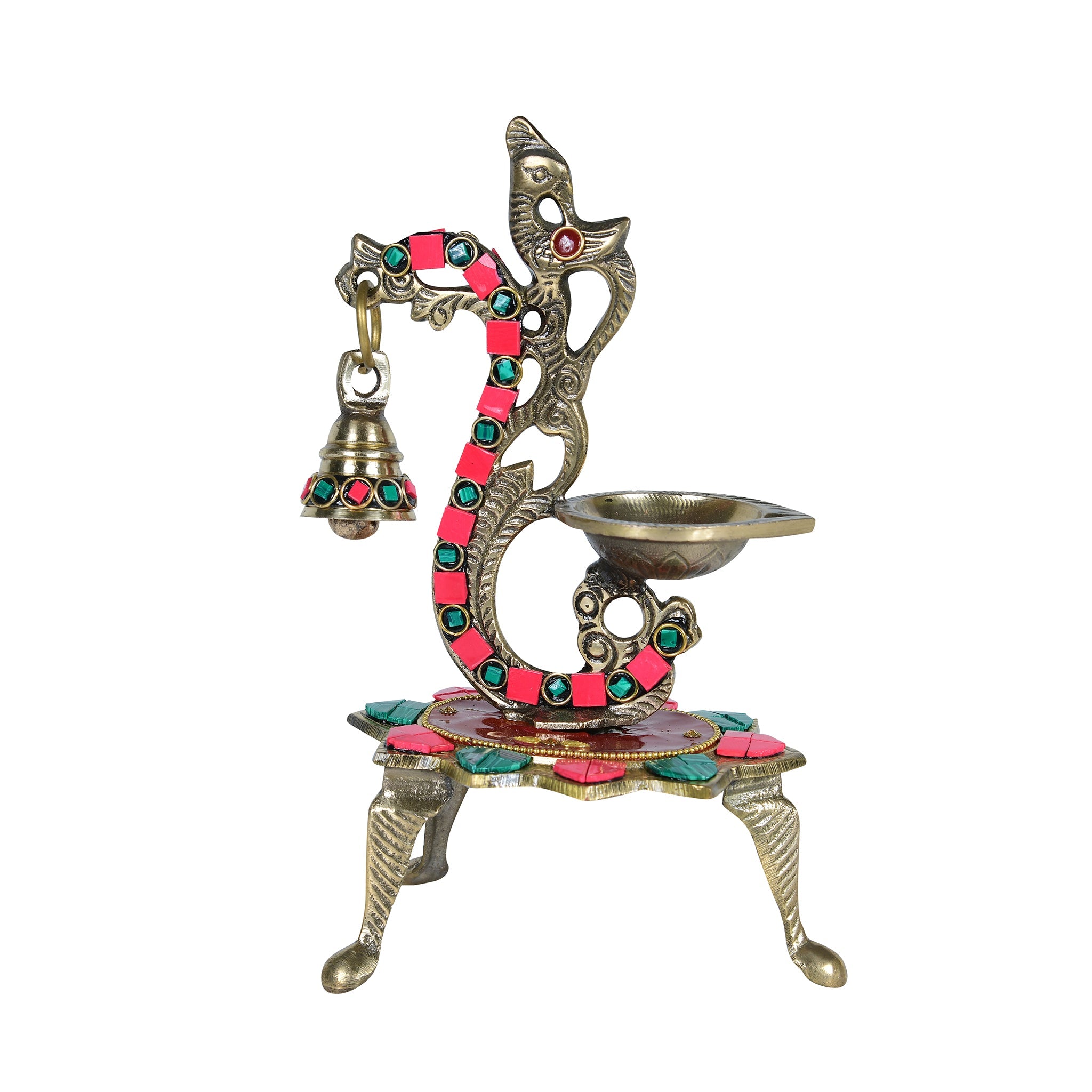 Elegant Brass Peacock Diya – Traditional Oil Lamp for Auspicious Rituals & Home Décor