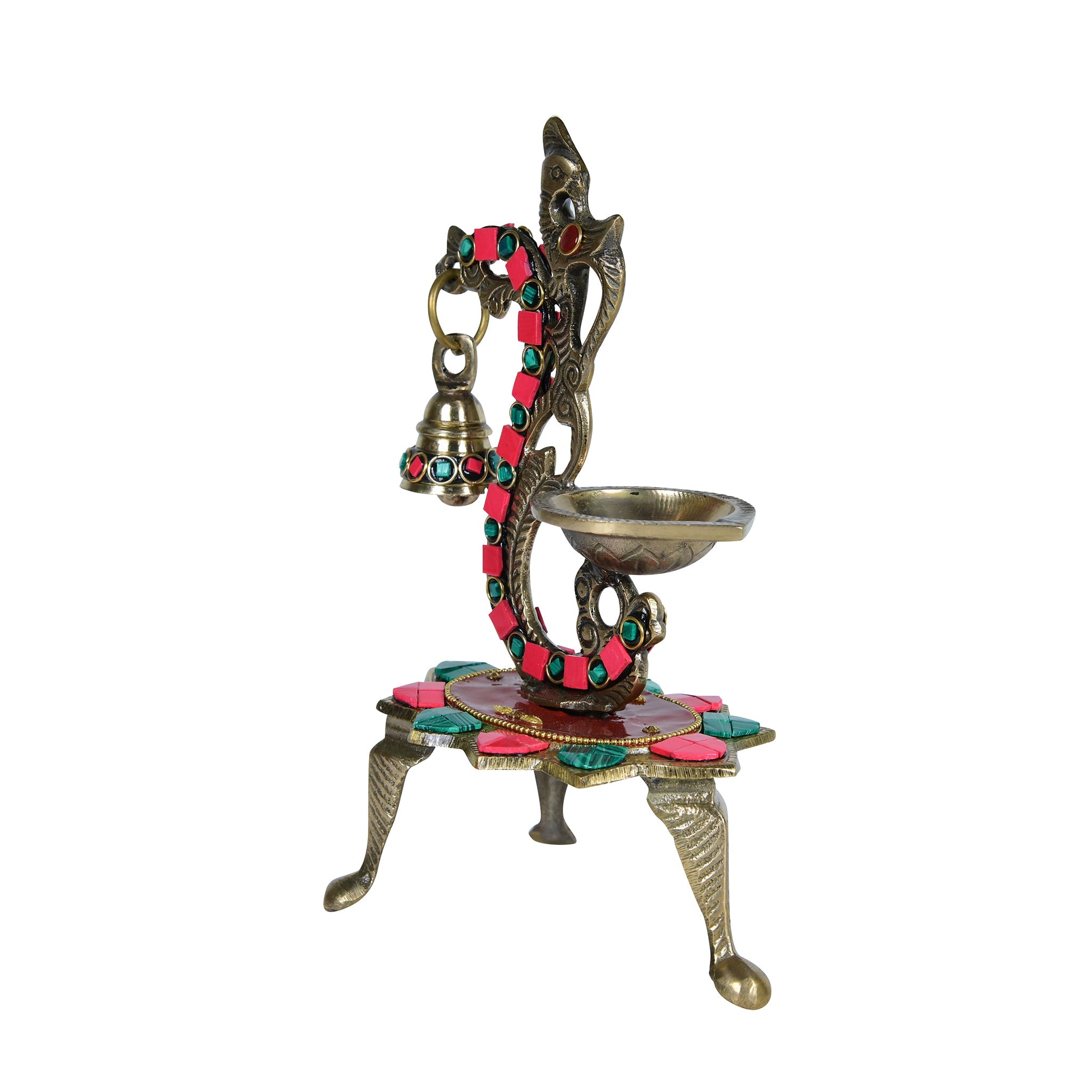 Elegant Brass Peacock Diya – Traditional Oil Lamp for Auspicious Rituals & Home Décor