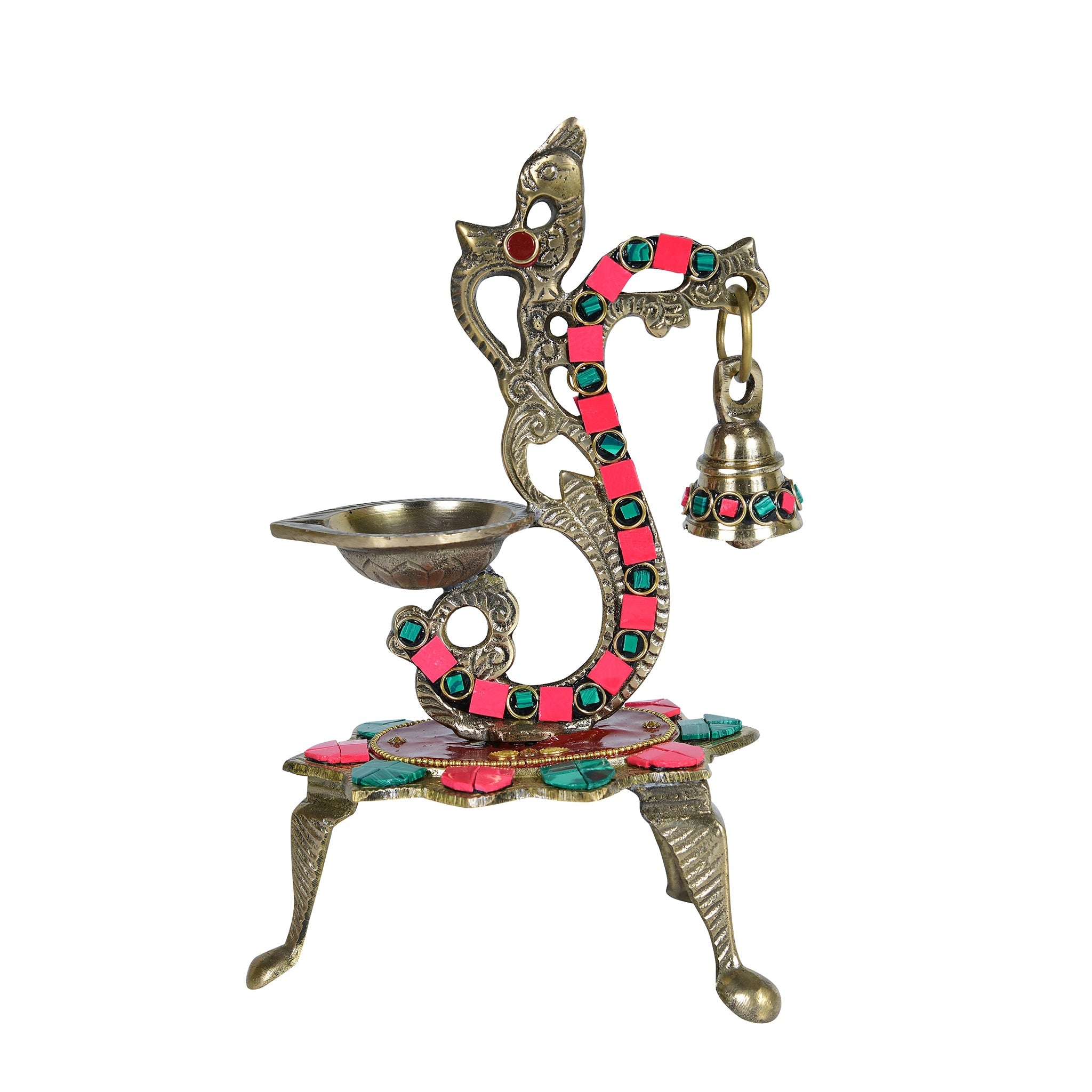 Elegant Brass Peacock Diya – Traditional Oil Lamp for Auspicious Rituals & Home Décor