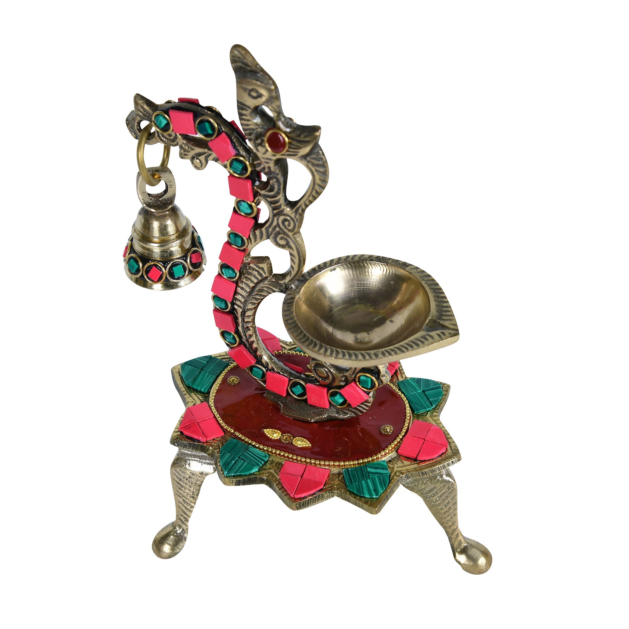 Elegant Brass Peacock Diya – Traditional Oil Lamp for Auspicious Rituals & Home Décor