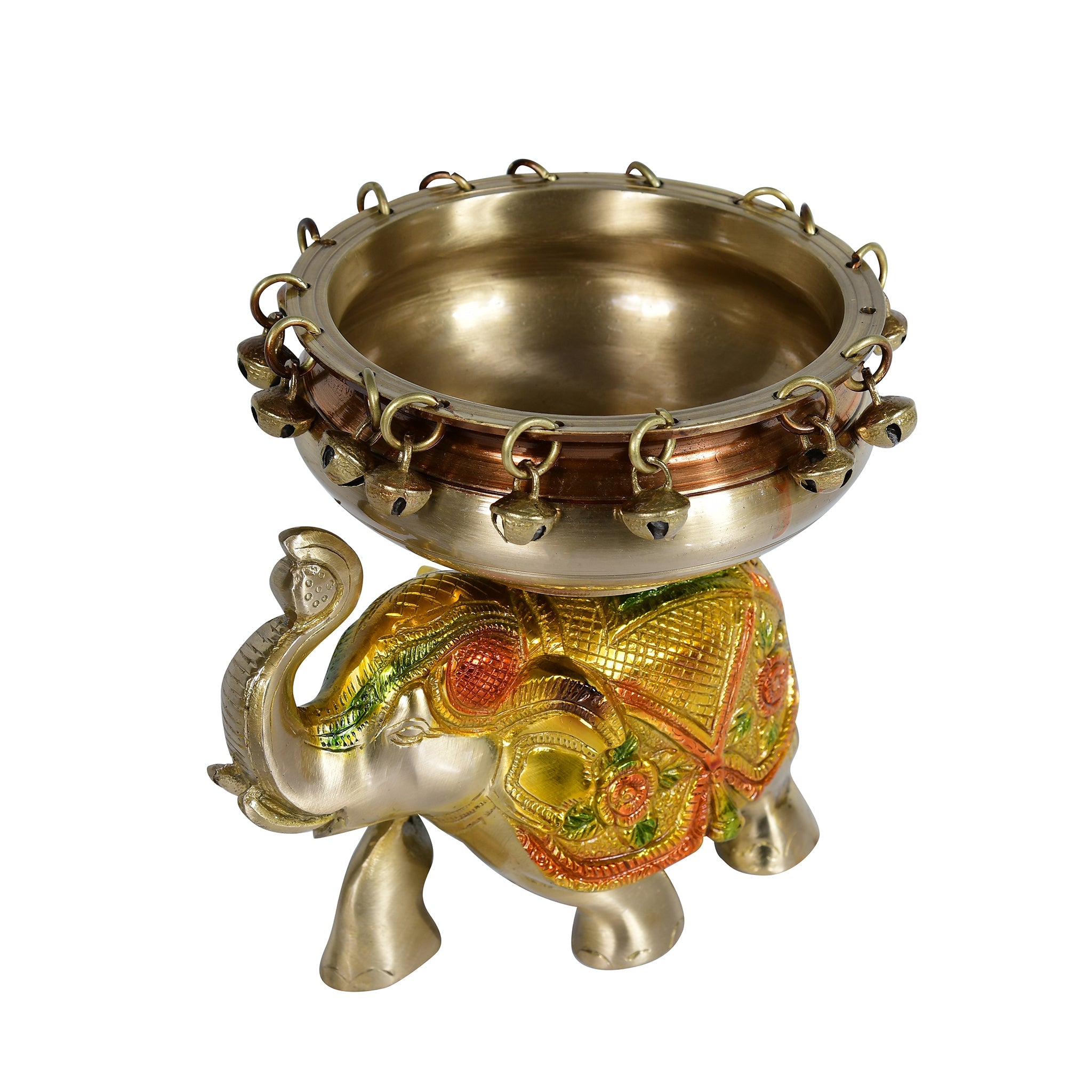 Majestic Brass Elephant Urli – Traditional Décor Bowl for Flowers & Festive Charm