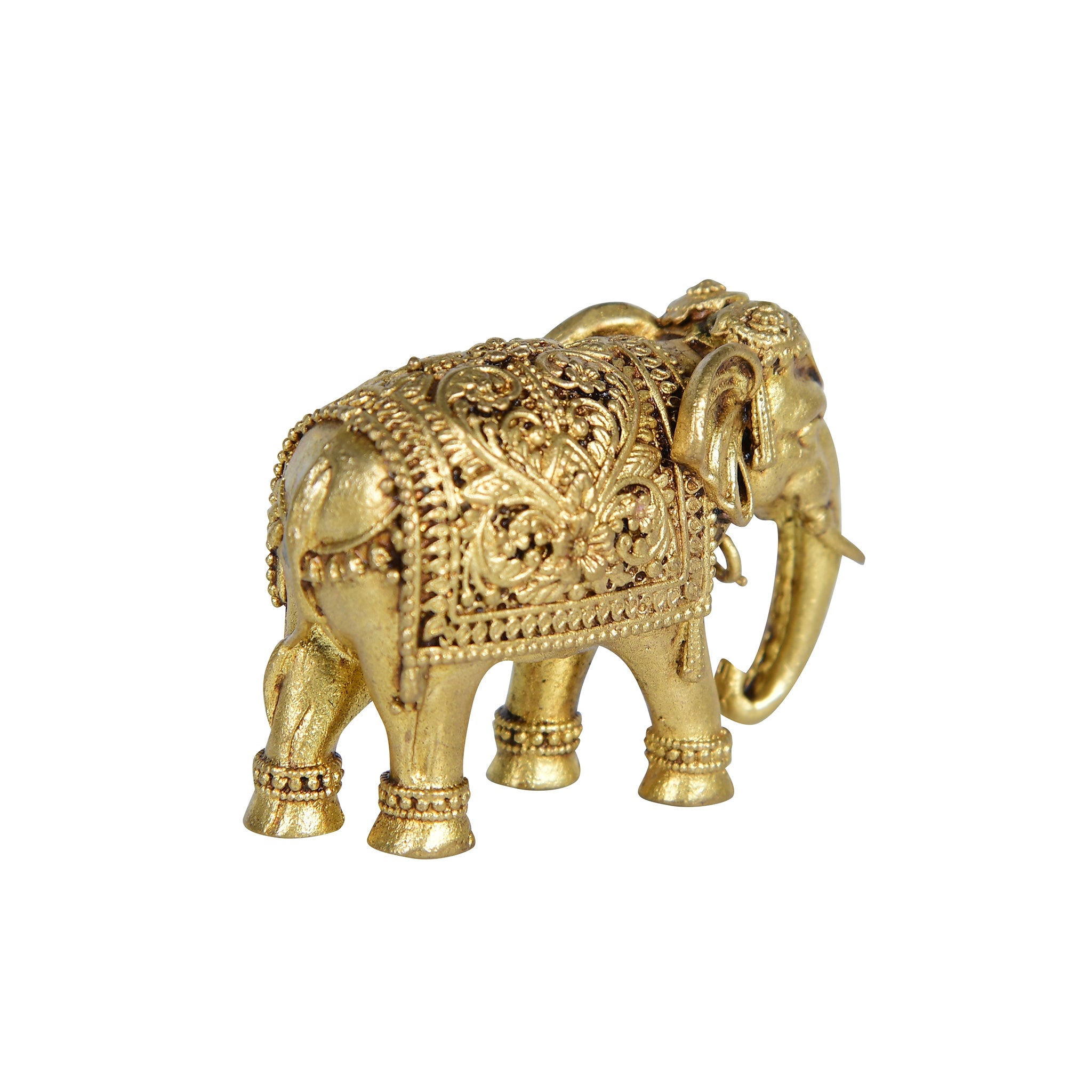 Superfine Brass Elephant Miniature Pair - 1.3" Height