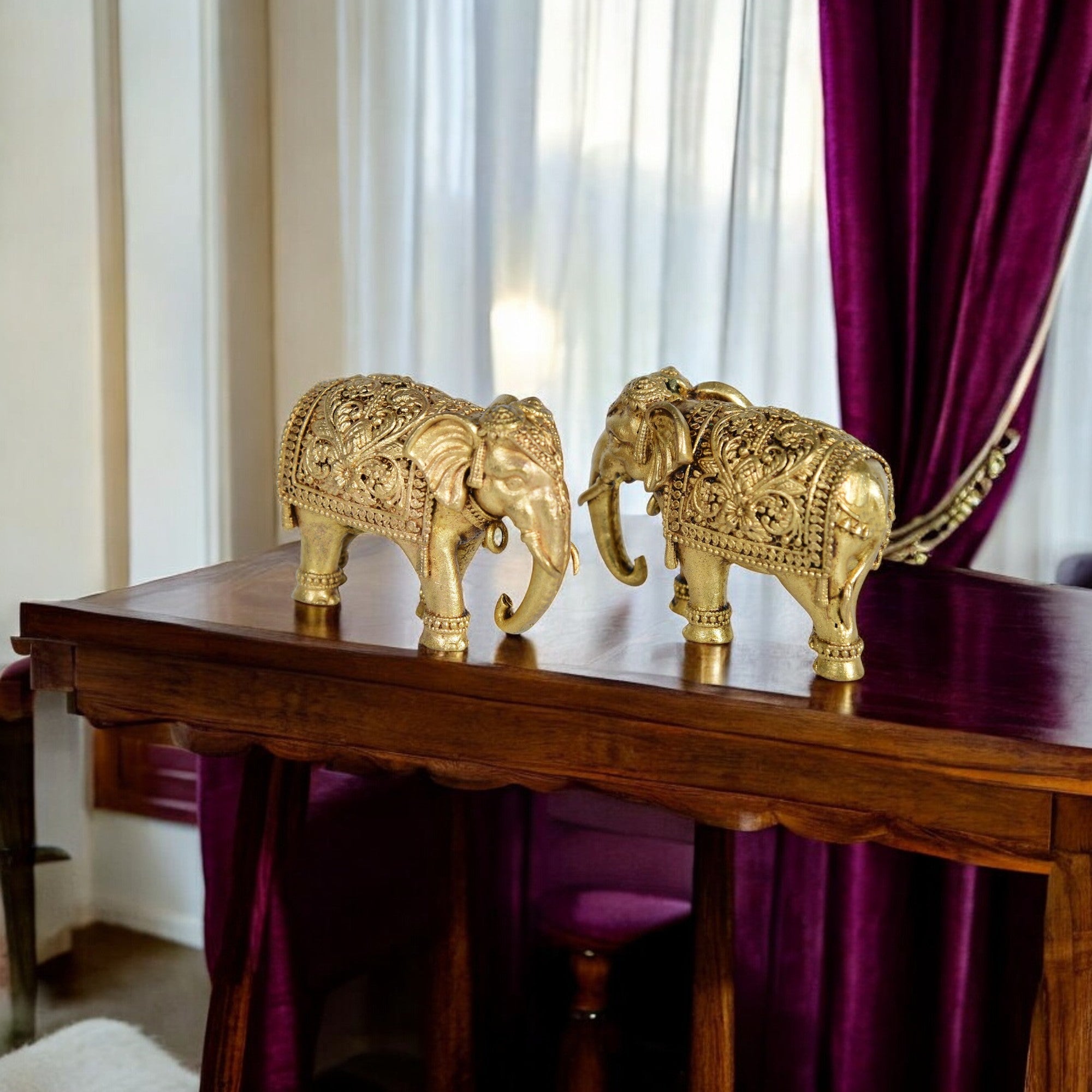 Brass Superfine Elephant  Pair- 3" Height