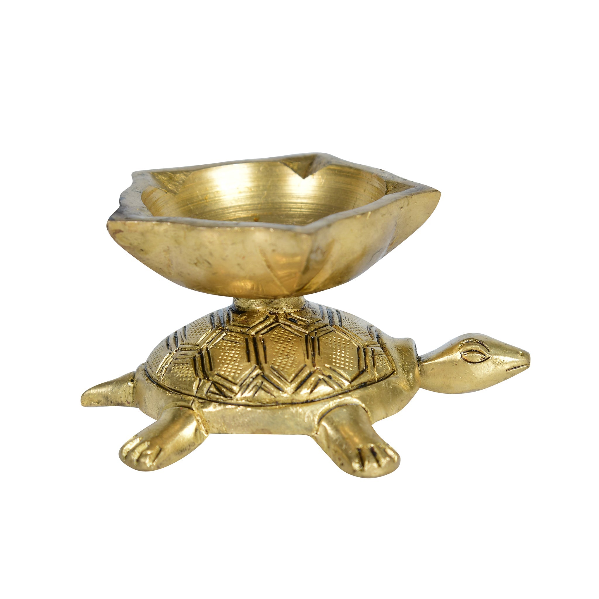Sacred Brass Turtle Diya  – Auspicious Pooja Oil Lamps for Prosperity & Divine Light