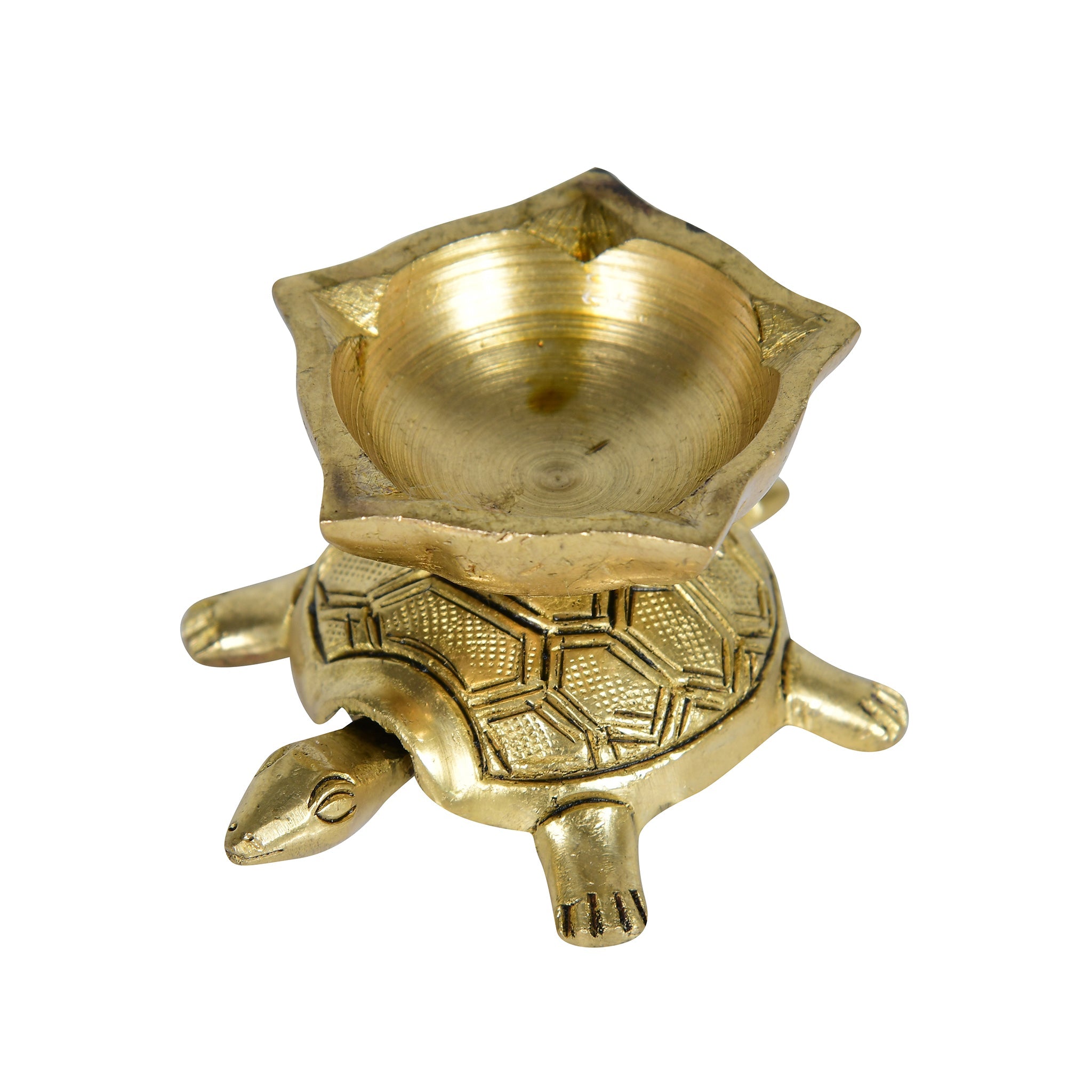 Sacred Brass Turtle Diya  – Auspicious Pooja Oil Lamps for Prosperity & Divine Light