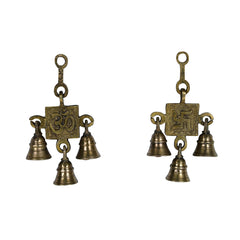 Brass Wind Chimes On and Swastik Combo