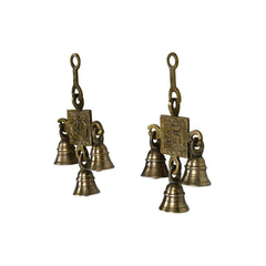 Brass Wind Chimes On and Swastik Combo