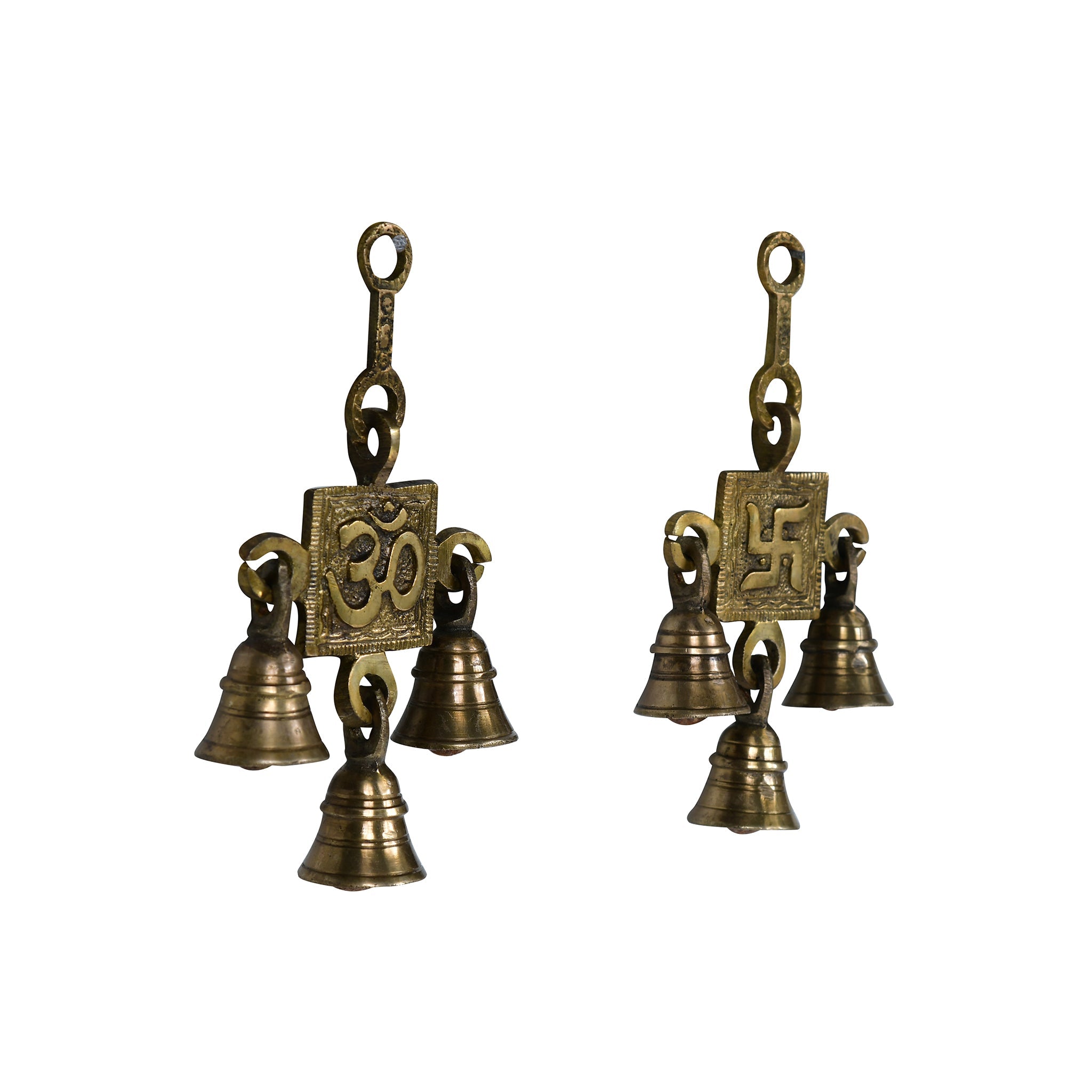 Brass Wind Chimes On and Swastik Combo