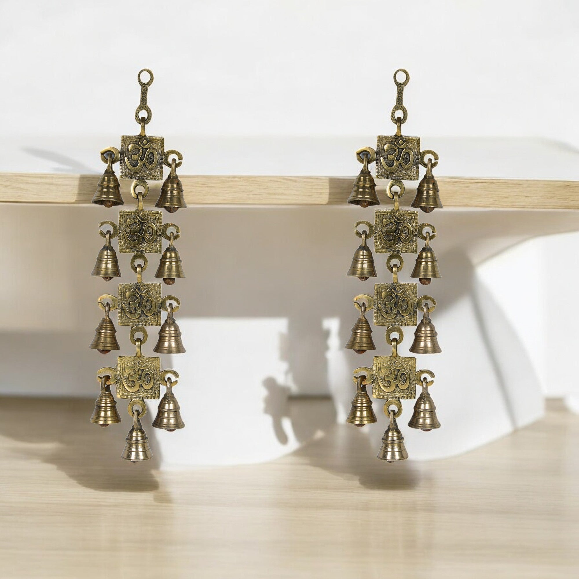 Pure Brass Handcrafted Wind Chimes/Wall Hanging - 14.5" Height