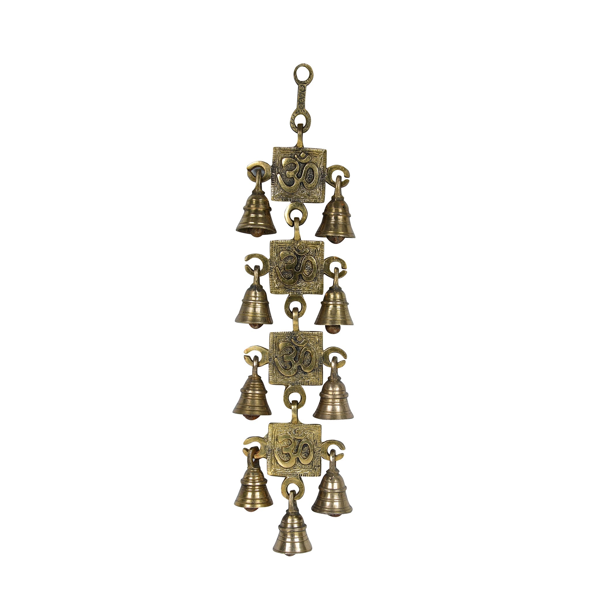 Pure Brass Handcrafted Wind Chimes/Wall Hanging - 14.5" Height