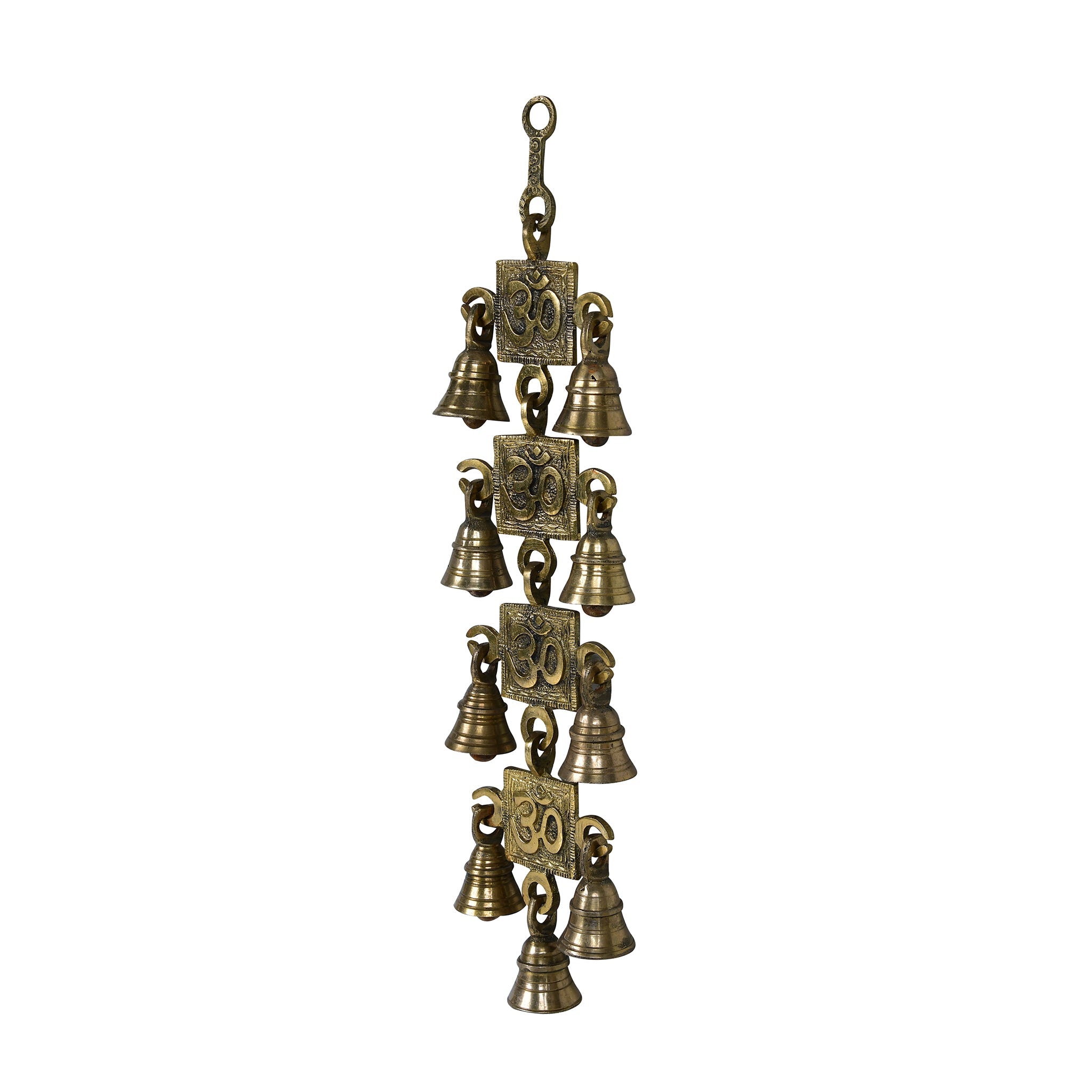 Pure Brass Handcrafted Wind Chimes/Wall Hanging - 14.5" Height