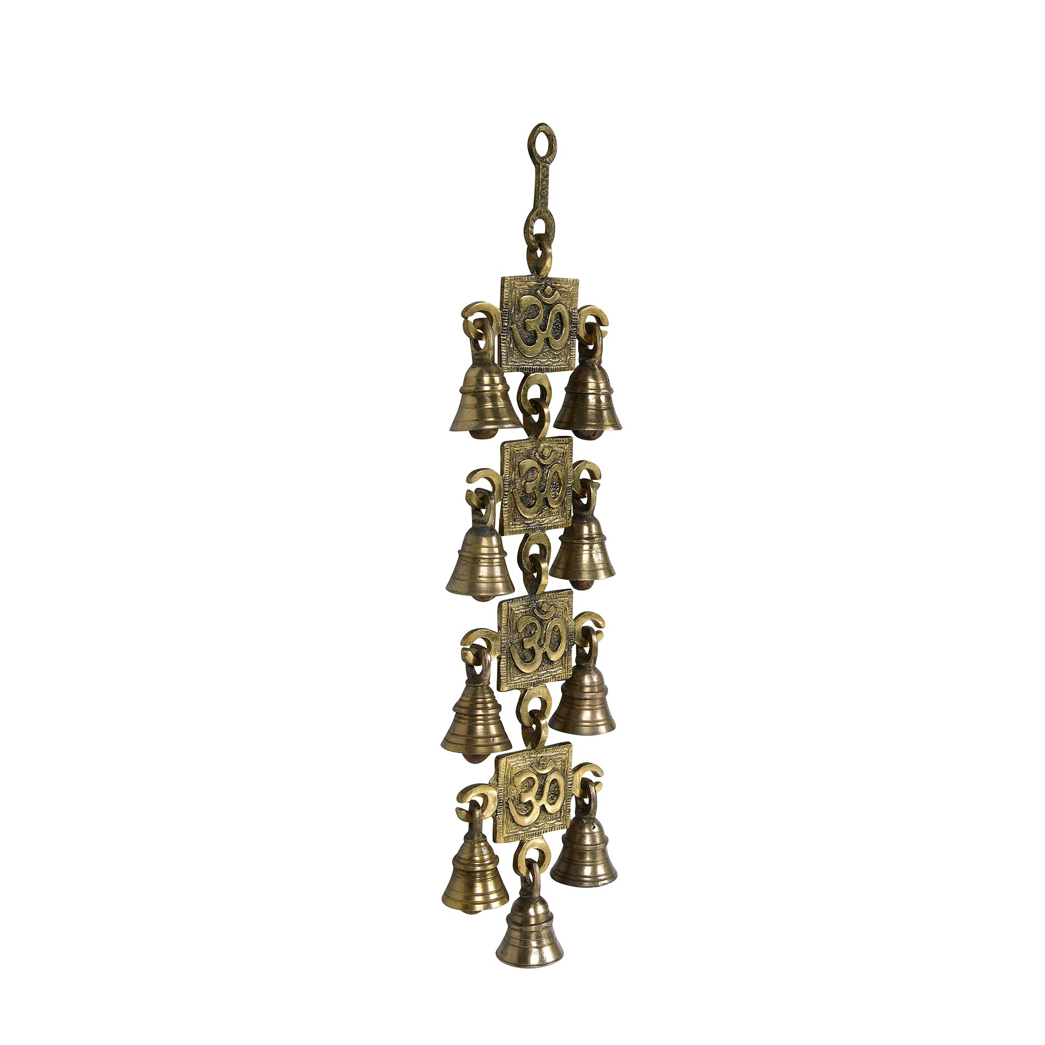 Pure Brass Handcrafted Wind Chimes/Wall Hanging - 14.5" Height