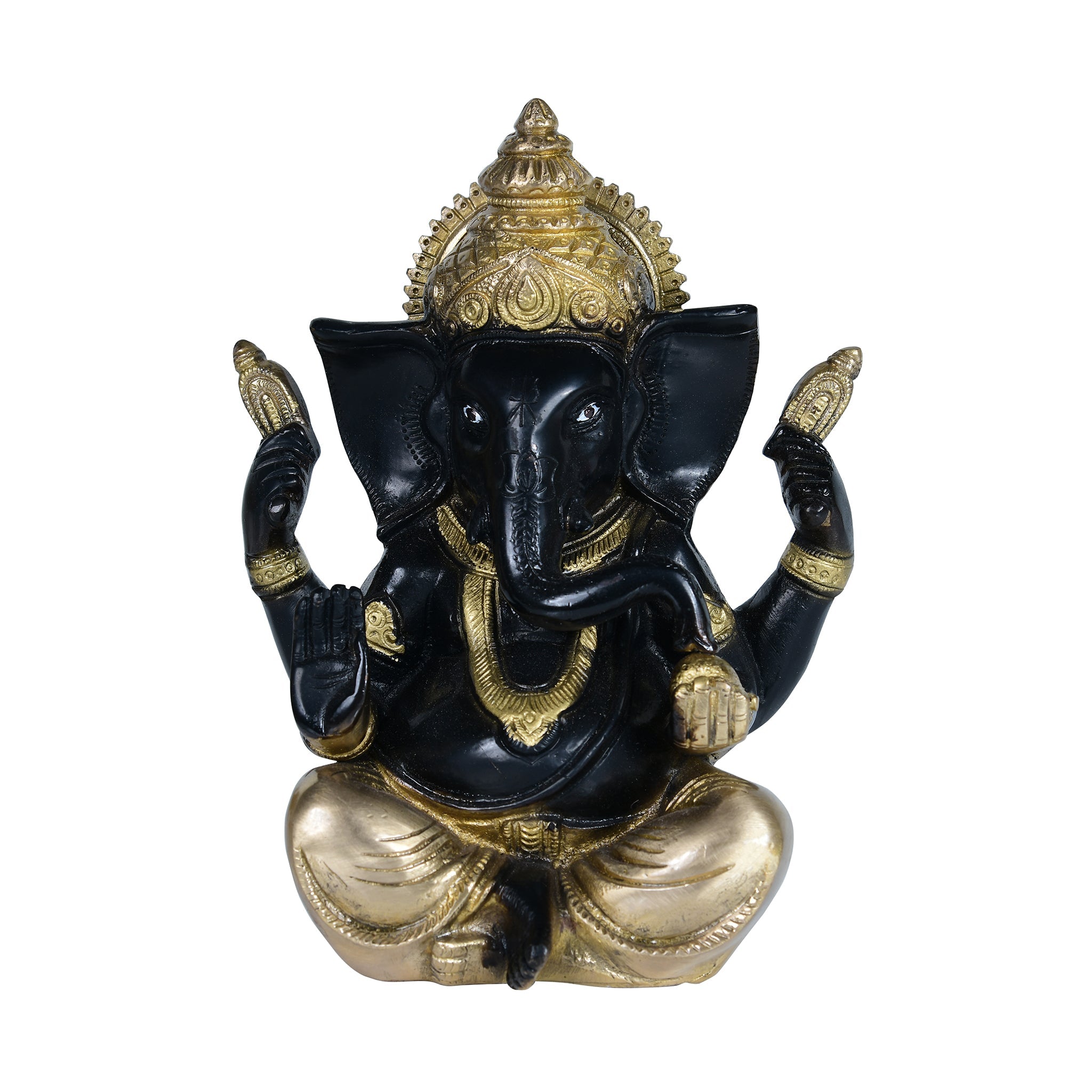 Brass Handcrafted Ganesh Ji - 7.5" Height