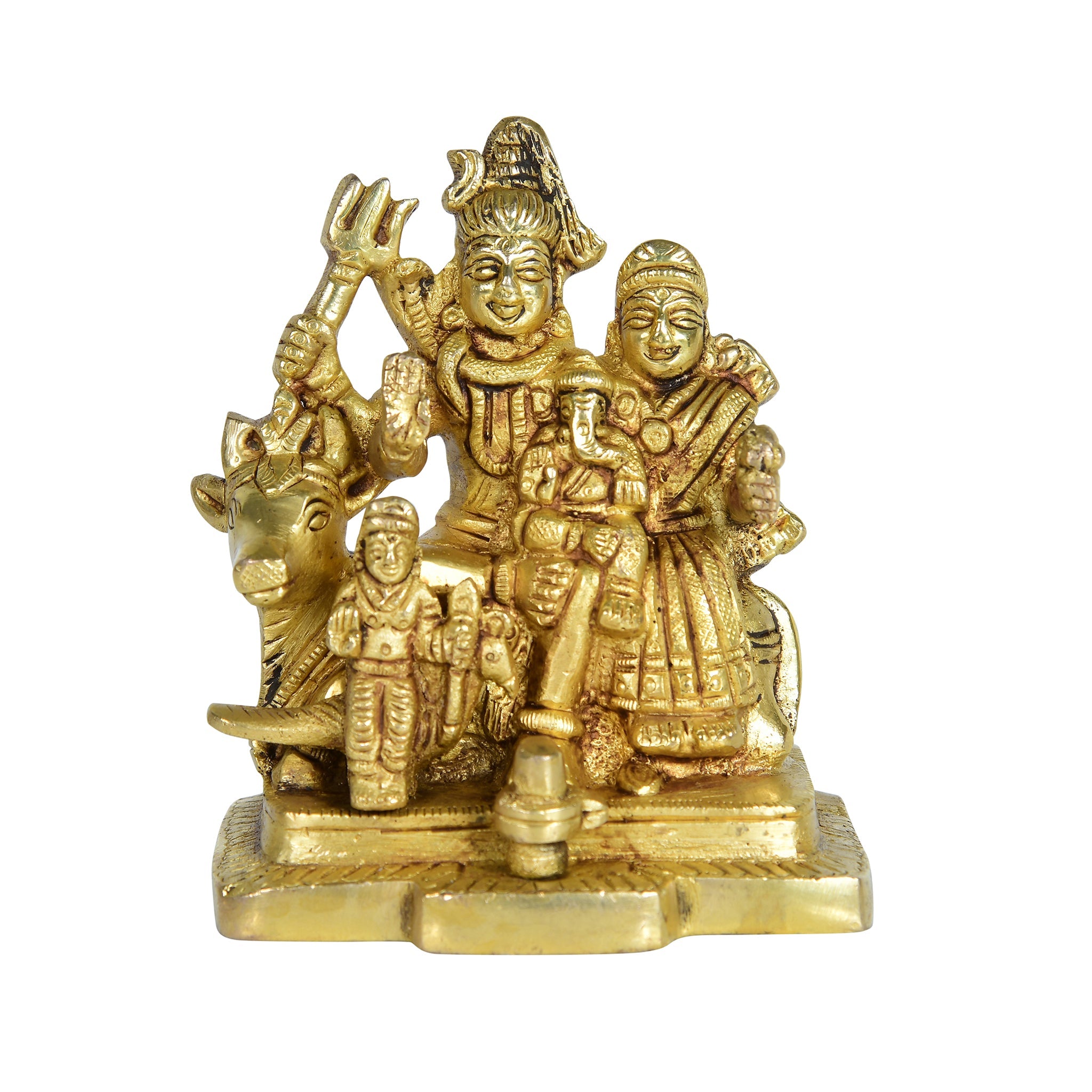Pure Brass Shiv Parivar - 5" Height
