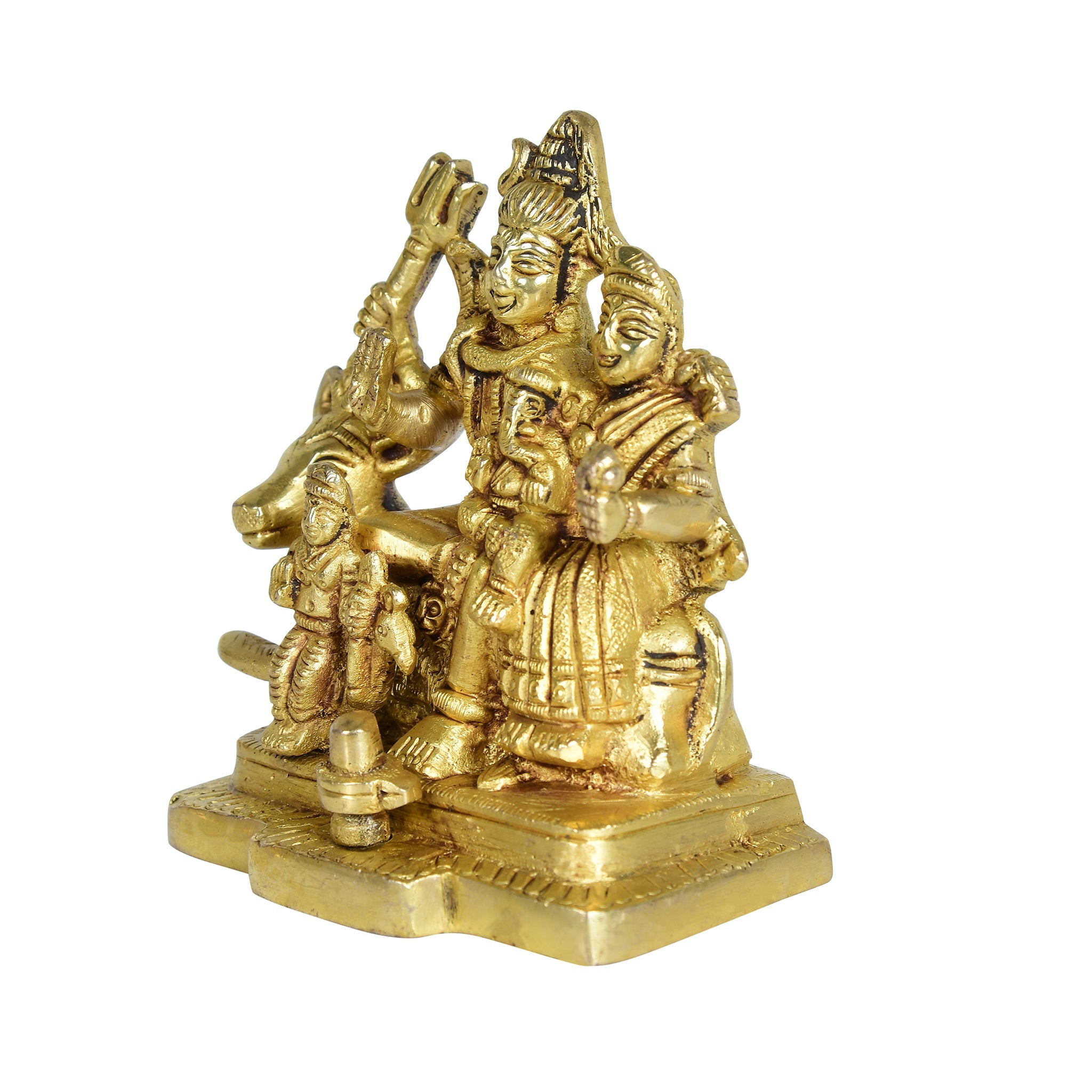 Pure Brass Shiv Parivar - 5" Height
