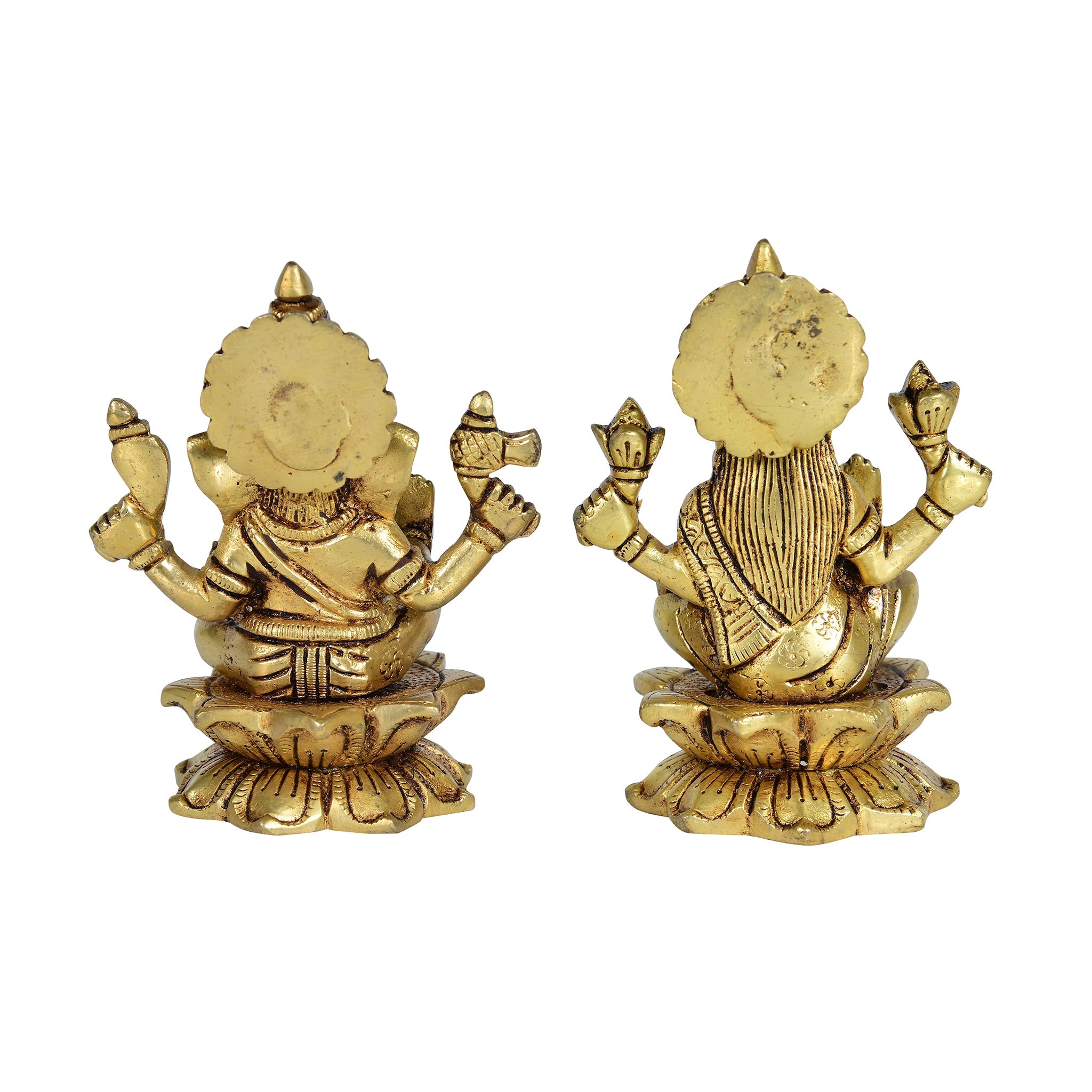 Sacred Lakshmi Ganesh Idol Set with Elephants – Prosperity, Wisdom & Divine Grace