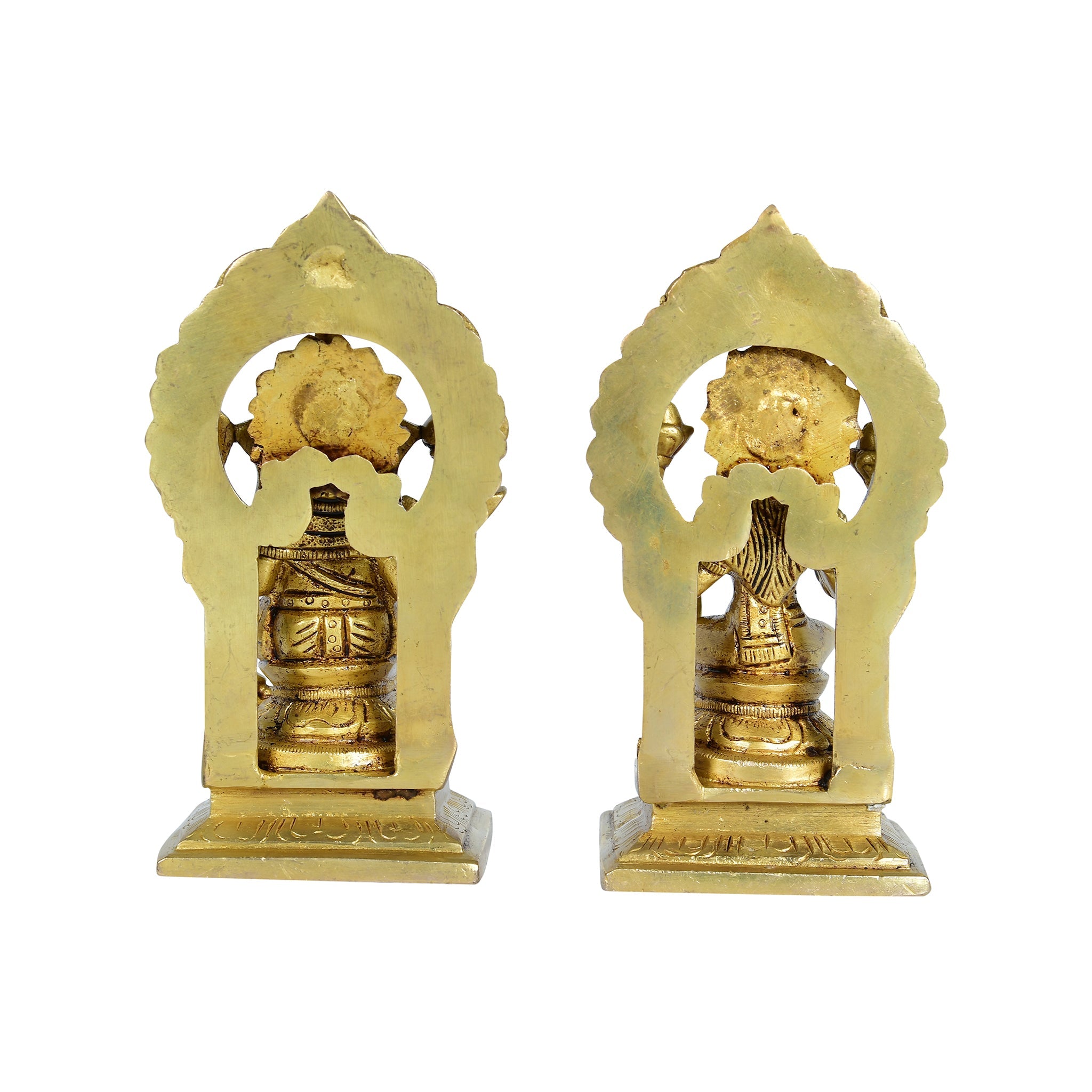 Brass Lakshmi Ganesh Ji God Idols - 5.5" Height